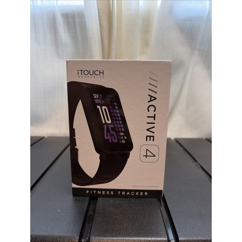 NEW iTouch Wearables Active 4 Unisex Black Watch/Fitness Tracker TC4S01-G02 BLK